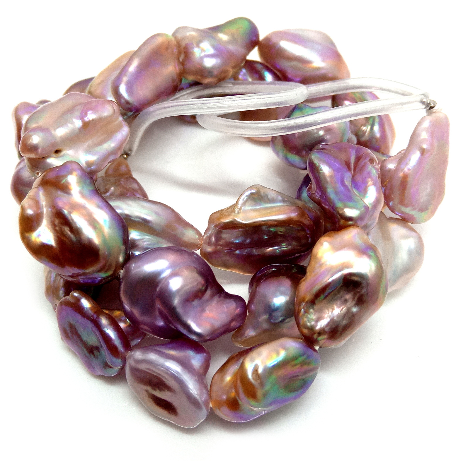 Purple to Lavender 8-9mm Keishi Pearls